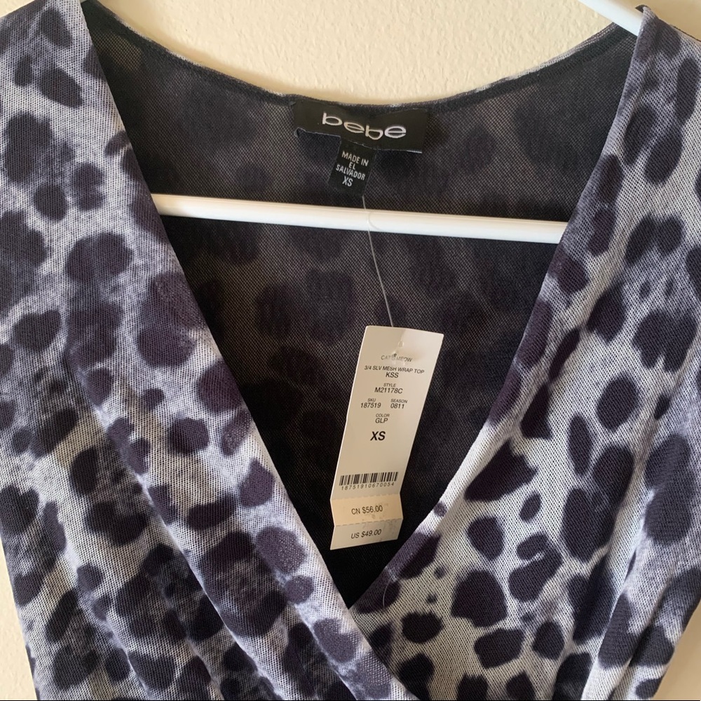 BEBE mesh wrap shirt - Picture 4 of 5